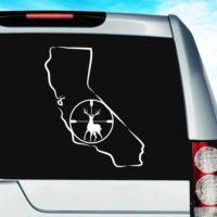 California Deer Hunting Gun Scope Vinyl Car Window Decal Sticker
