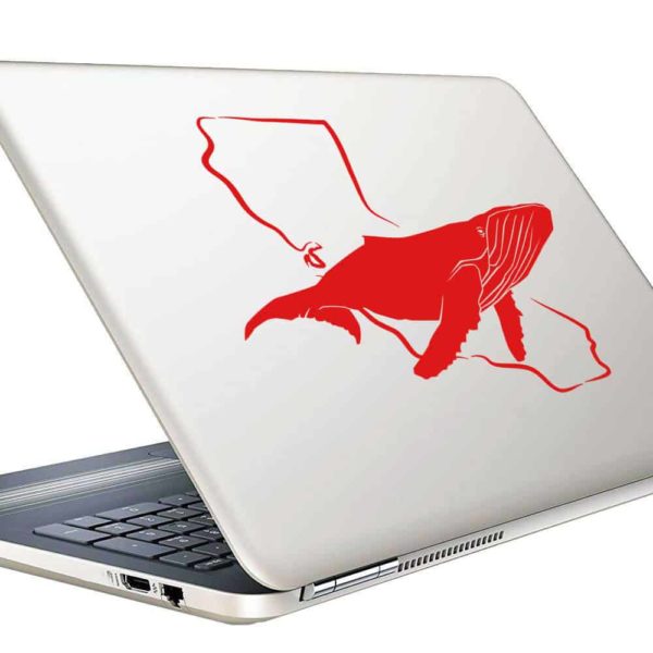 California Humpback Whale Vinyl Laptop Macbook Decal Sticker