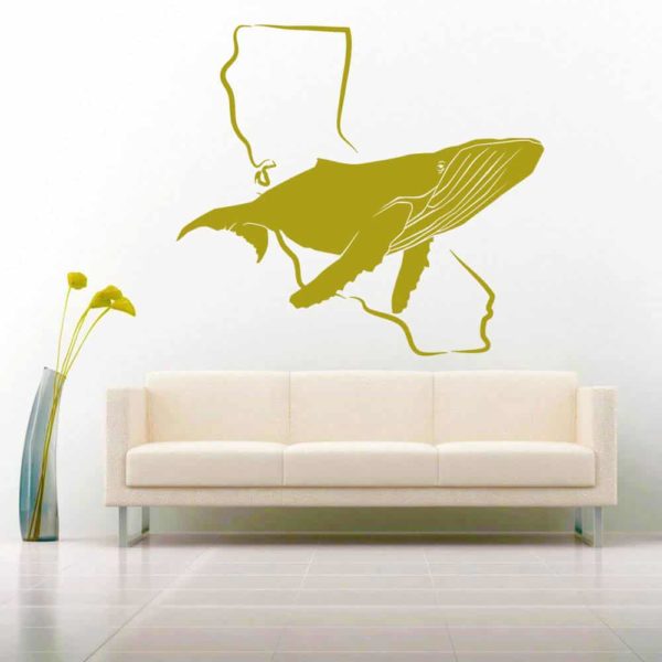 California Humpback Whale Vinyl Wall Decal Sticker