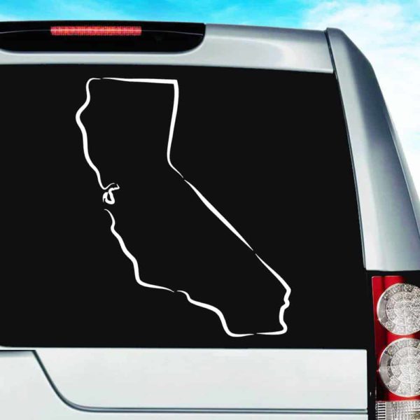California Outline Vinyl Car Window Decal Sticker