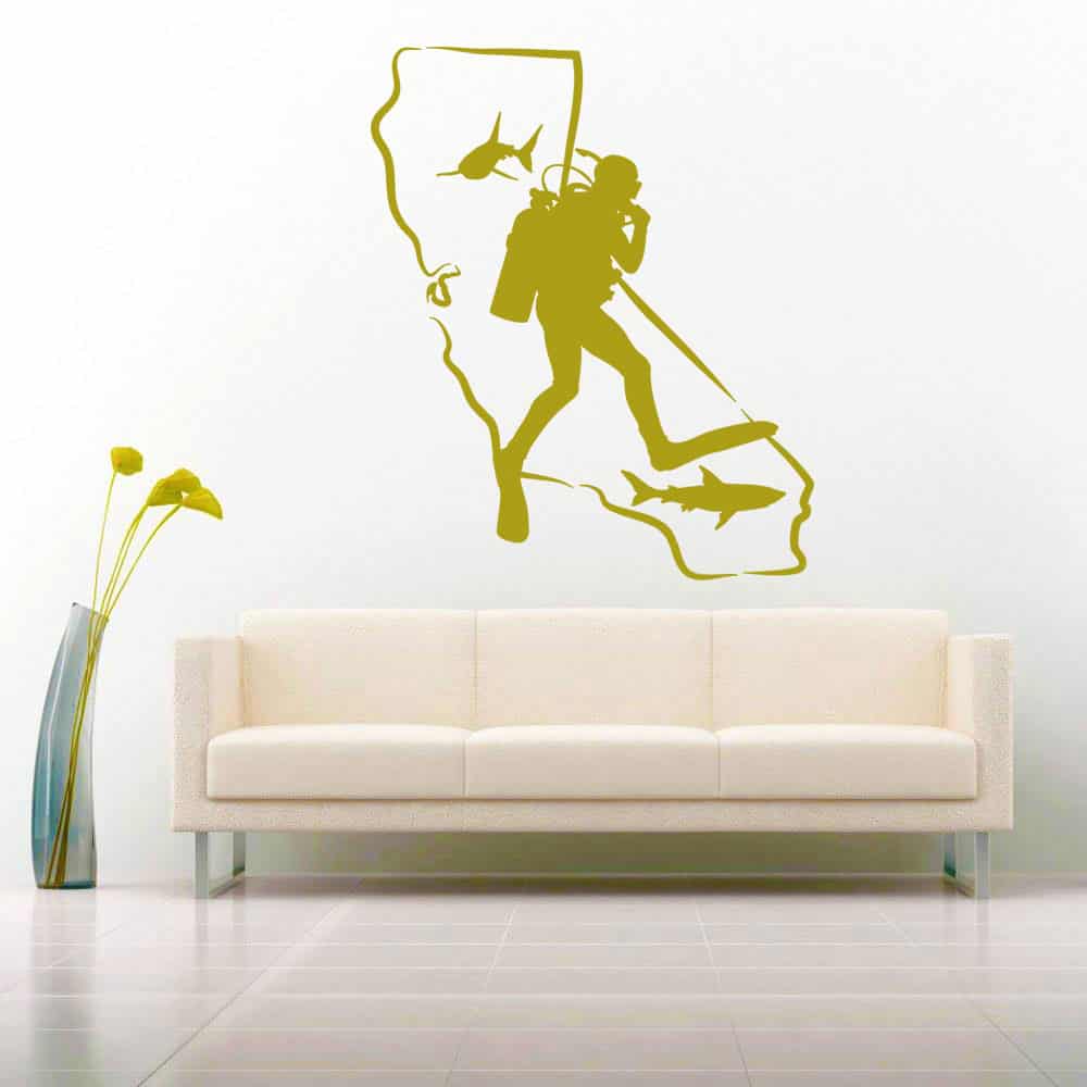 thumbnail image 2 of Scuba Life Diving Car Decal – White Vinyl Die-Cut Sticker, Nautical Theme 2 of 5