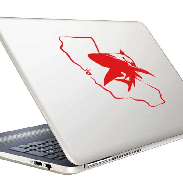 California Shark Vinyl Laptop Macbook Decal Sticker