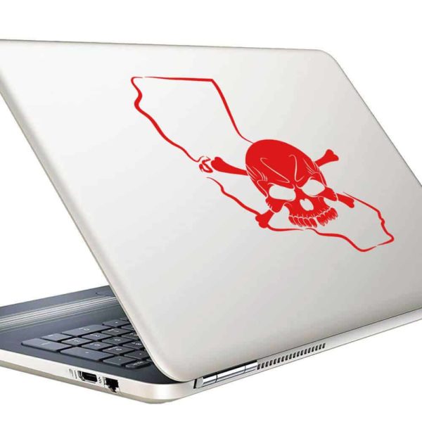 California Skull Vinyl Laptop Macbook Decal Sticker