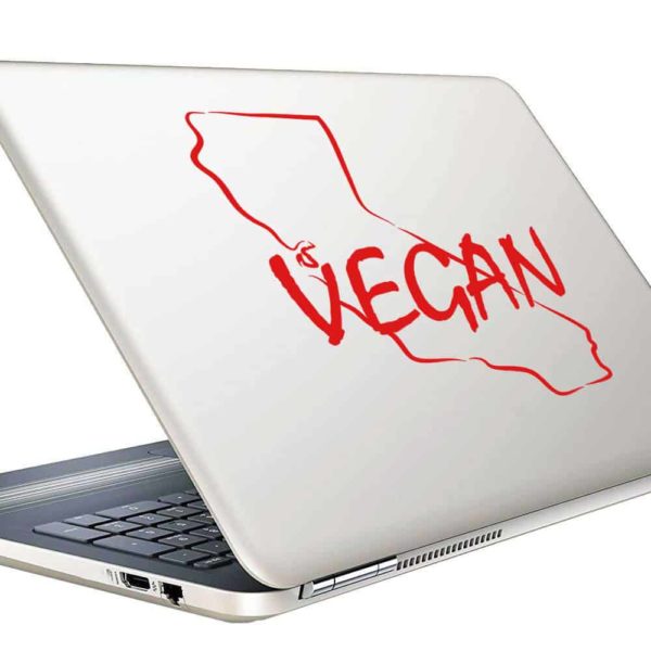 California Vegan Vinyl Laptop Macbook Decal Sticker