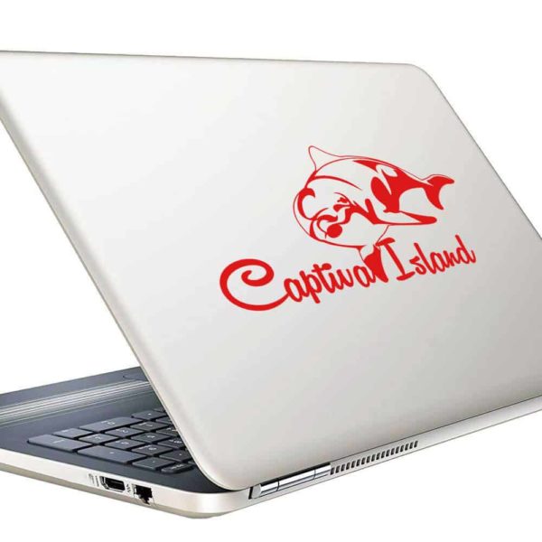 Captiva Island Dolphin Vinyl Laptop Macbook Decal Sticker