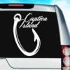 Captiva Island Fishing Hook Vinyl Car Window Decal Sticker