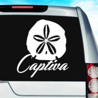 Captiva Island Florida Sand Dollar Vinyl Car Window Decal Sticker