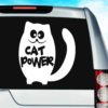 Cat Power Vinyl Car Window Decal Sticker