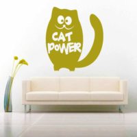 Cat Power Vinyl Wall Decal Sticker