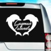 Cayman Islands Dolphin Heart Vinyl Car Window Decal Sticker