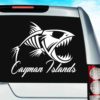 Cayman Islands Fish Skeleton Vinyl Car Window Decal Sticker