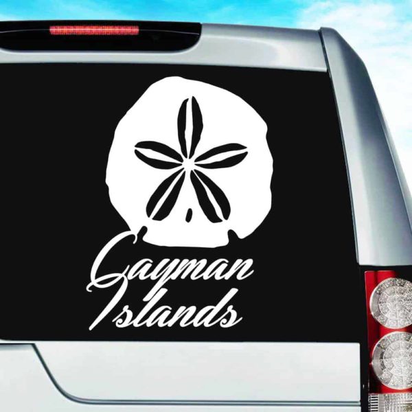 Cayman Islands Sand Dollar Vinyl Car Window Decal Sticker