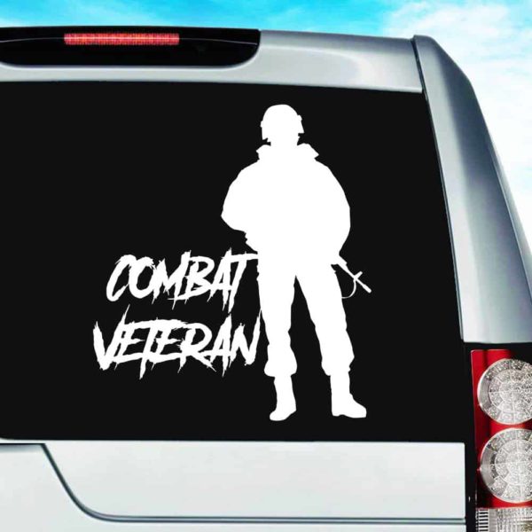 Combat Veteran Soldier Vinyl Car Window Decal Sticker