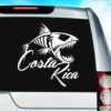 Costa Rica Fish Skeleton Vinyl Car Window Decal Sticker