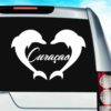 Curacao Dolphin Heart Vinyl Car Window Decal Sticker