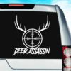 Deer Assassin Rifle Gun Scope Antlers Vinyl Car Window Decal Sticker