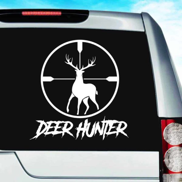 Deer Hunter Deer Rifle Scope Vinyl Car Window Decal Sticker