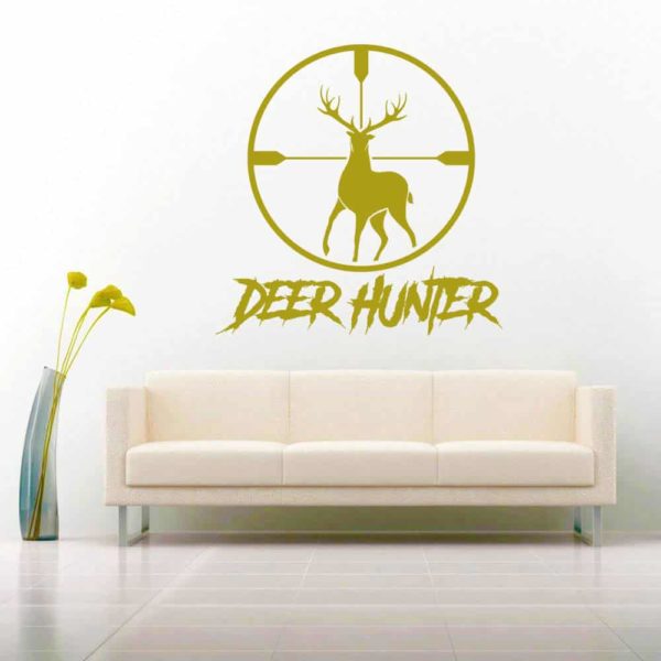 Deer Hunter Deer Rifle Scope Vinyl Wall Decal Sticker