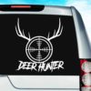 Deer Hunter Rifle Gun Scope Antlers Vinyl Car Window Decal Sticker