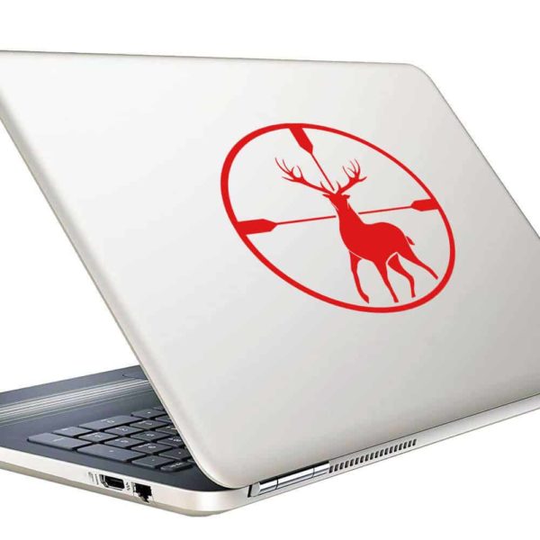 Deer Hunting Scope Vinyl Laptop Macbook Decal Sticker