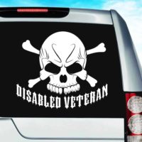 Disabled Veteran Skull Vinyl Car Window Decal Sticker
