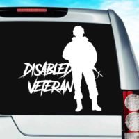 Disabled Veteran Soldier Vinyl Car Window Decal Sticker
