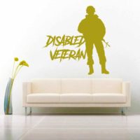 Disabled Veteran Soldier Vinyl Wall Decal Sticker
