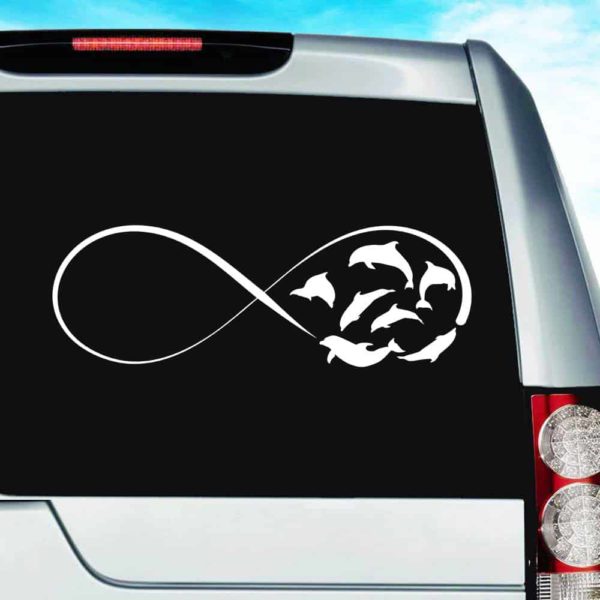 Dolphins Infinity Vinyl Car Window Decal Sticker