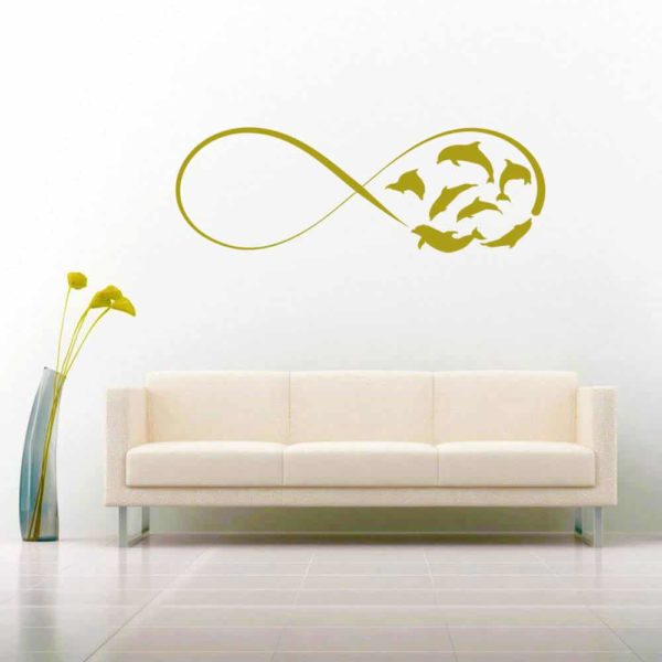 Dolphins Infinity Vinyl Wall Decal Sticker