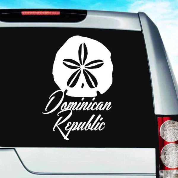 Dominican Republic Sand Dollar Vinyl Car Window Decal Sticker