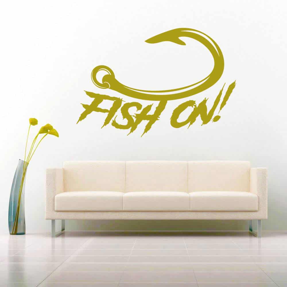 Tagzs Bite Me Fish Hook Fishing Funny Die-Cut Vinyl Decal – Car Truck SUV Window Sticker, Glossy White