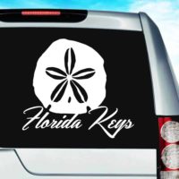 Florida Keys Sand Dollar Vinyl Car Window Decal Sticker