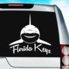 Florida Keys Shark Front View Vinyl Car Window Decal Sticker