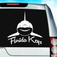 Florida Keys Shark Front View Vinyl Car Window Decal Sticker