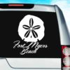 Fort Myers Beach Florida Sand Dollar Vinyl Car Window Decal Sticker