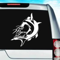 Fort Myers Beach Hammerhead Shark Vinyl Car Window Decal Sticker