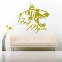 Fort Myers Fish Skeleton Vinyl Wall Decal Sticker
