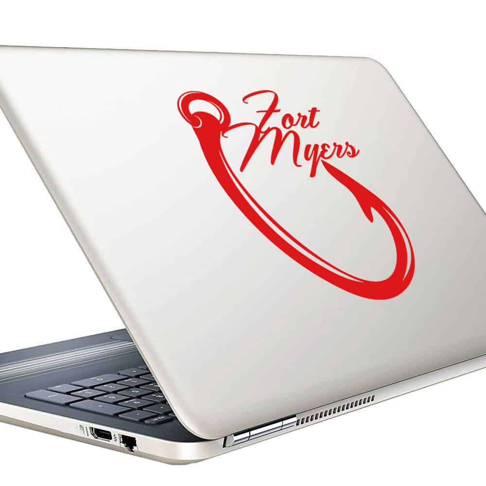 Fort Myers Fishing Hook Vinyl Laptop Macbook Decal Sticker Fort Myers Fishing Hook Vinyl Laptop Macbook Decal Sticker