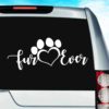 Fur Ever Dog Cat Paw Vinyl Car Window Decal Sticker