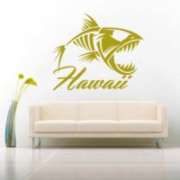 Hawaii Fish Skeleton Vinyl Wall Decal Sticker