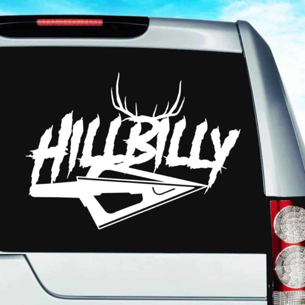 Hillbilly Antlers Arrow Tip Vinyl Car Window Decal Sticker