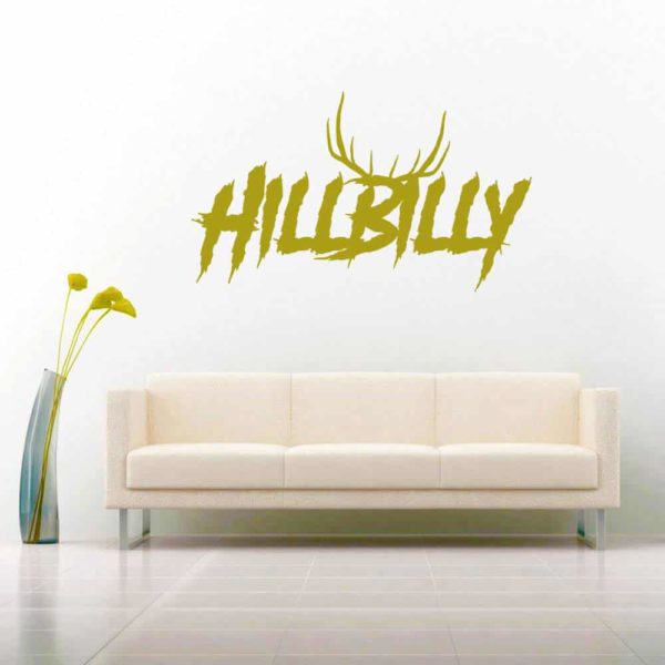 Hillbilly Antlers Vinyl Wall Decal Sticker