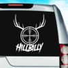 Hillbilly Rifle Gun Scope Antlers Vinyl Car Window Decal Sticker