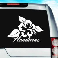 Honduras Hibiscus Flower Vinyl Car Window Decal Sticker