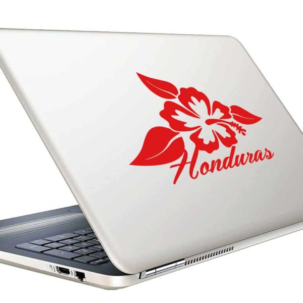 Honduras Hibiscus Flower Vinyl Laptop Macbook Decal Sticker