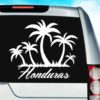 Honduras Palm Tree Island Vinyl Car Window Decal Sticker