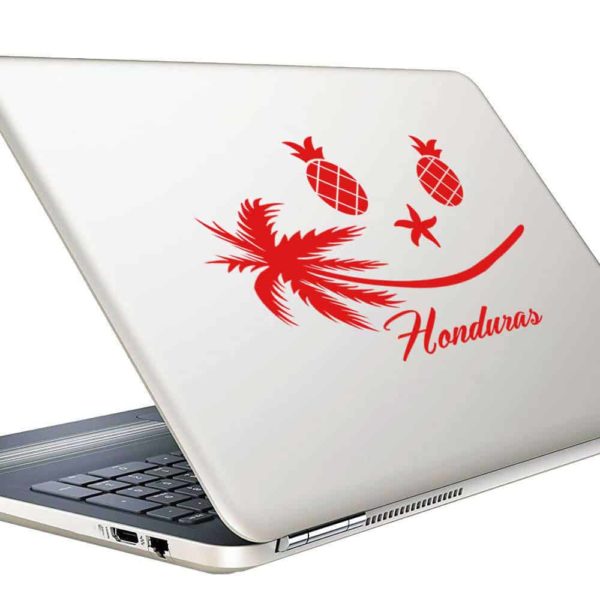 Honduras Tropical Smiley Face Vinyl Laptop Macbook Decal Sticker