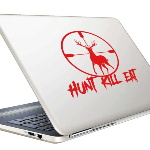 Hunt Kill Eat Deer Hunting Scope Vinyl Laptop Macbook Decal Sticker