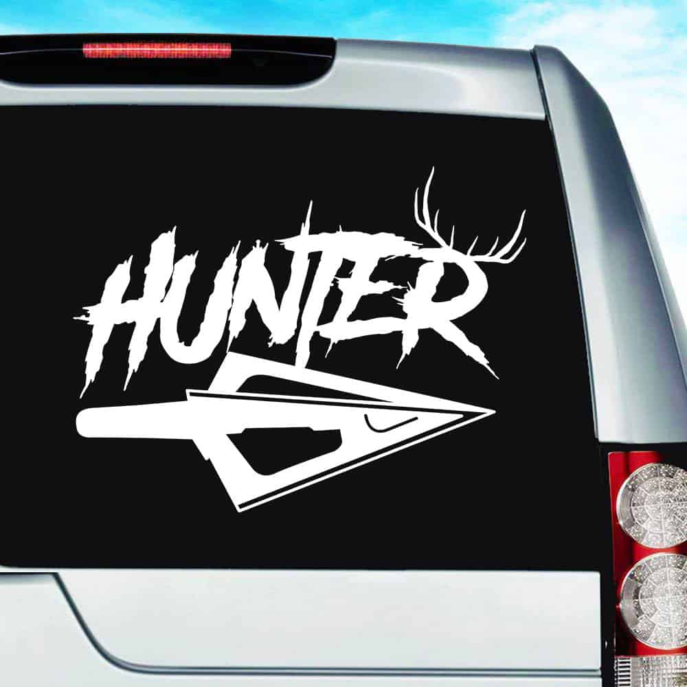Hog Hunter Decal Archery Bow Hunting Tree Stand Truck Car Window Vinyl Sticker A