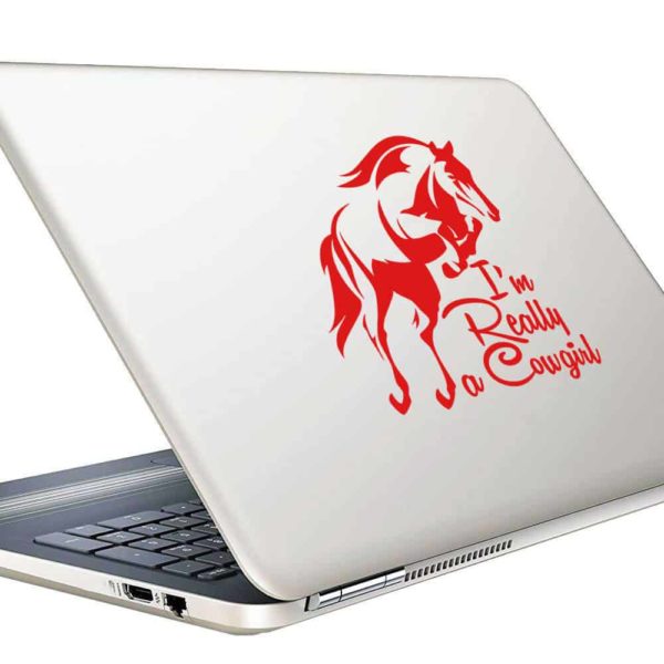 I Am Really A Cowgirl Vinyl Laptop Macbook Decal Sticker